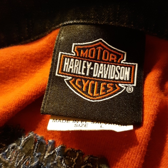 Harley Davidson Pullover Long Sleeve Shirt Top - Picture 6 of 8